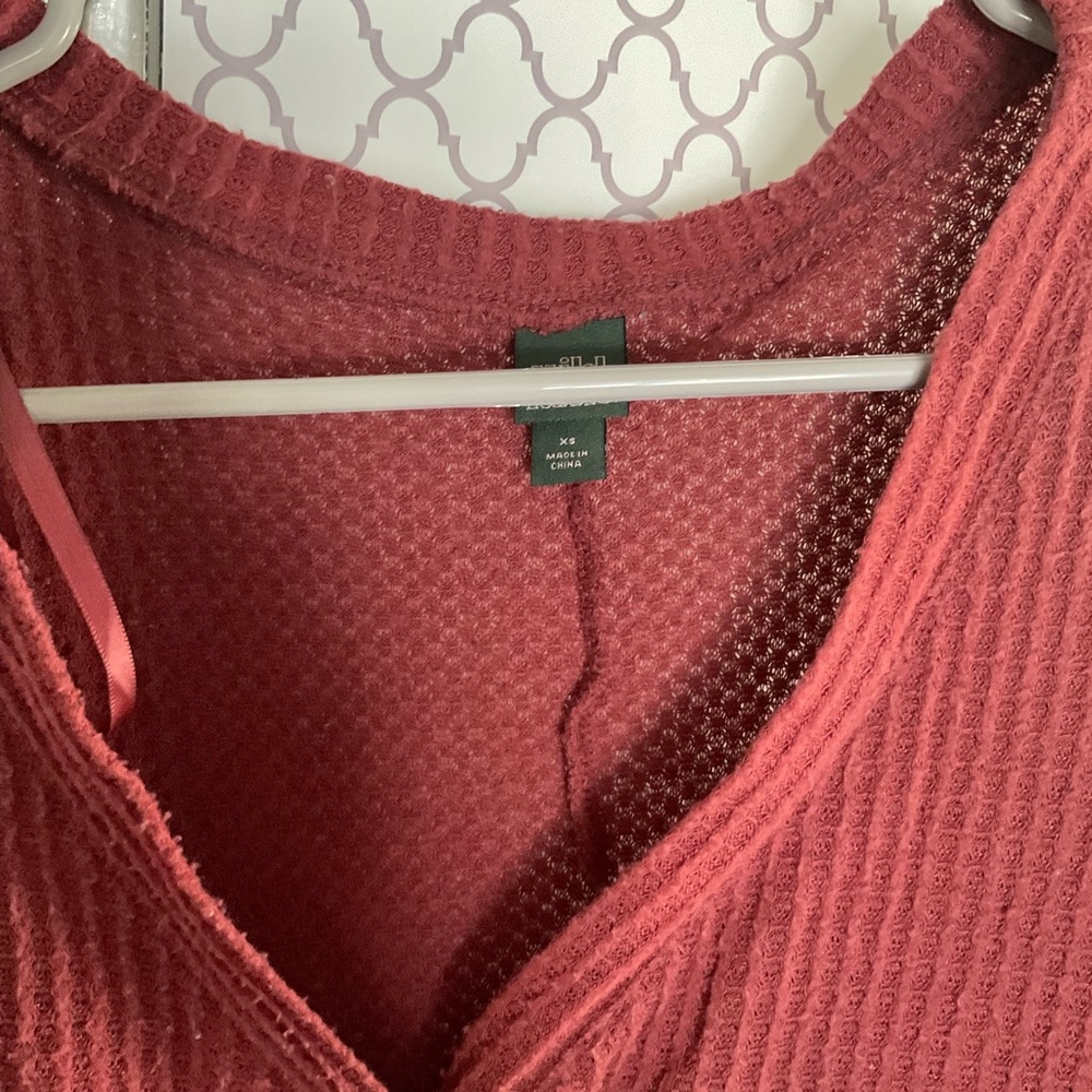 Red Button-Up Top - Picture 3 of 3